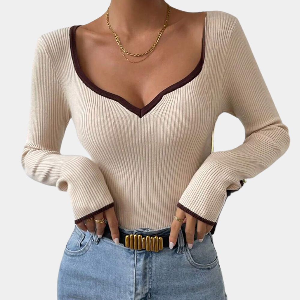 Pull à Col en V Femme – Pull moderne et élégant pour toutes occasions