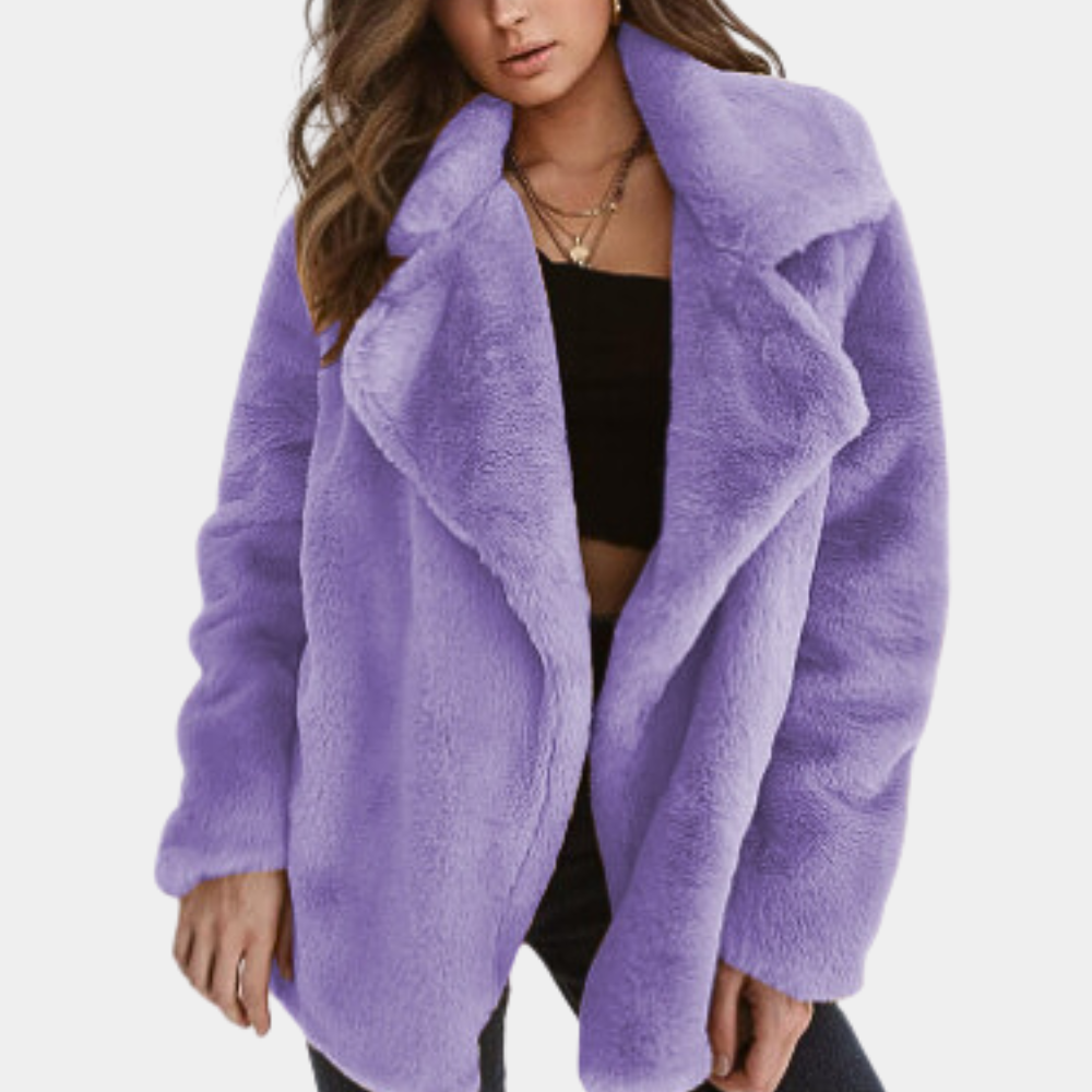 Manteau d'hiver femme – Manteau en peluche élégant et chaud pour les saisons froides