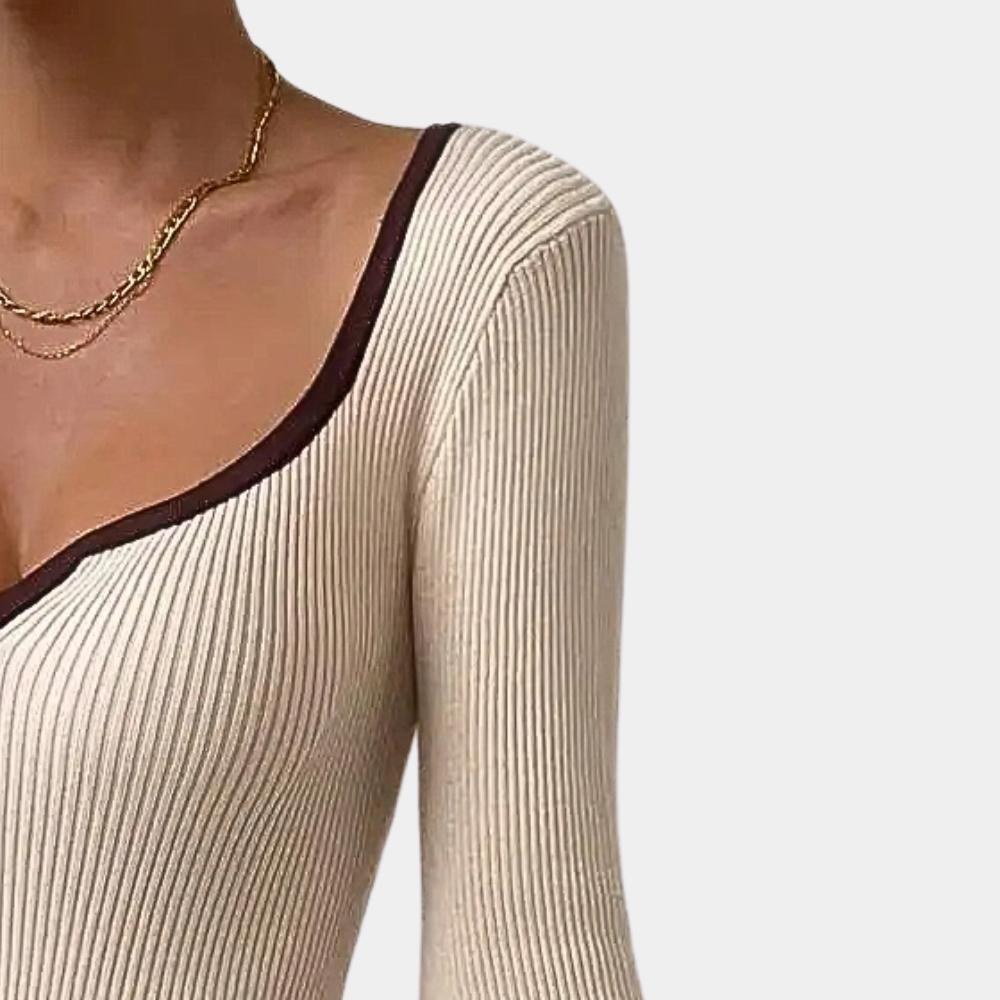 Pull à Col en V Femme – Pull moderne et élégant pour toutes occasions