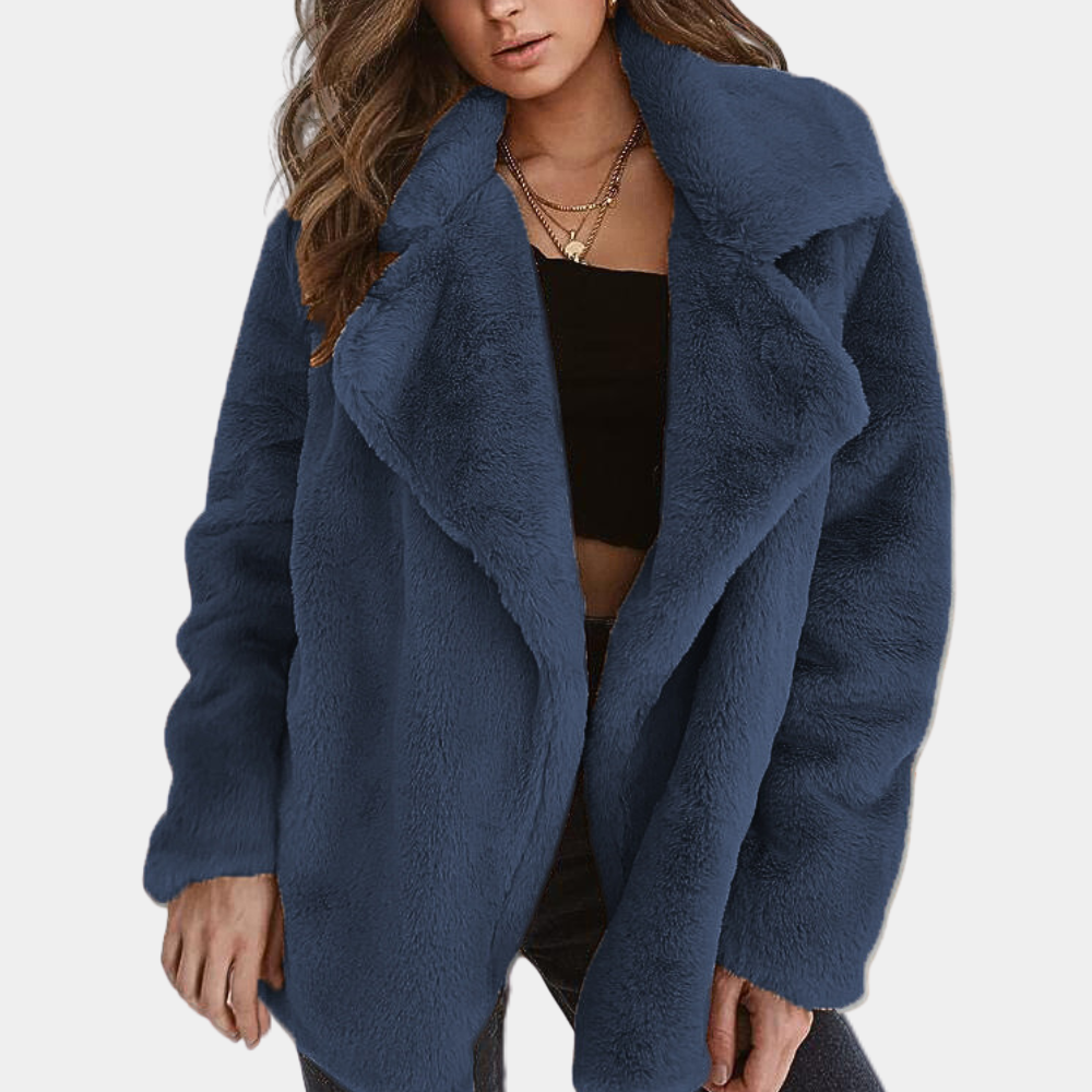 Manteau d'hiver femme – Manteau en peluche élégant et chaud pour les saisons froides