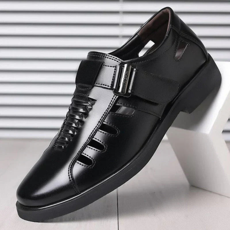 Chaussures élégantes homme – Chaussures à bride velcro ajustable pour le business et quotidien