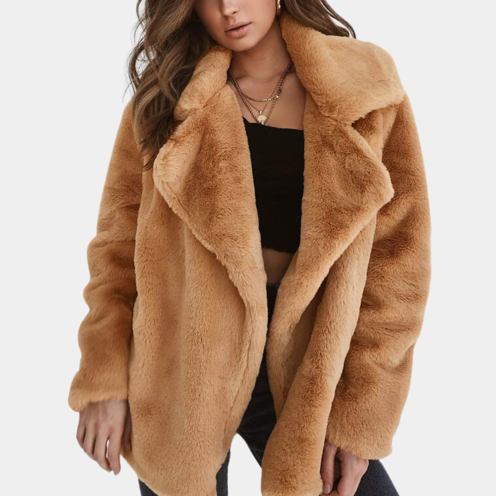 Manteau d'hiver femme – Manteau en peluche élégant et chaud pour les saisons froides